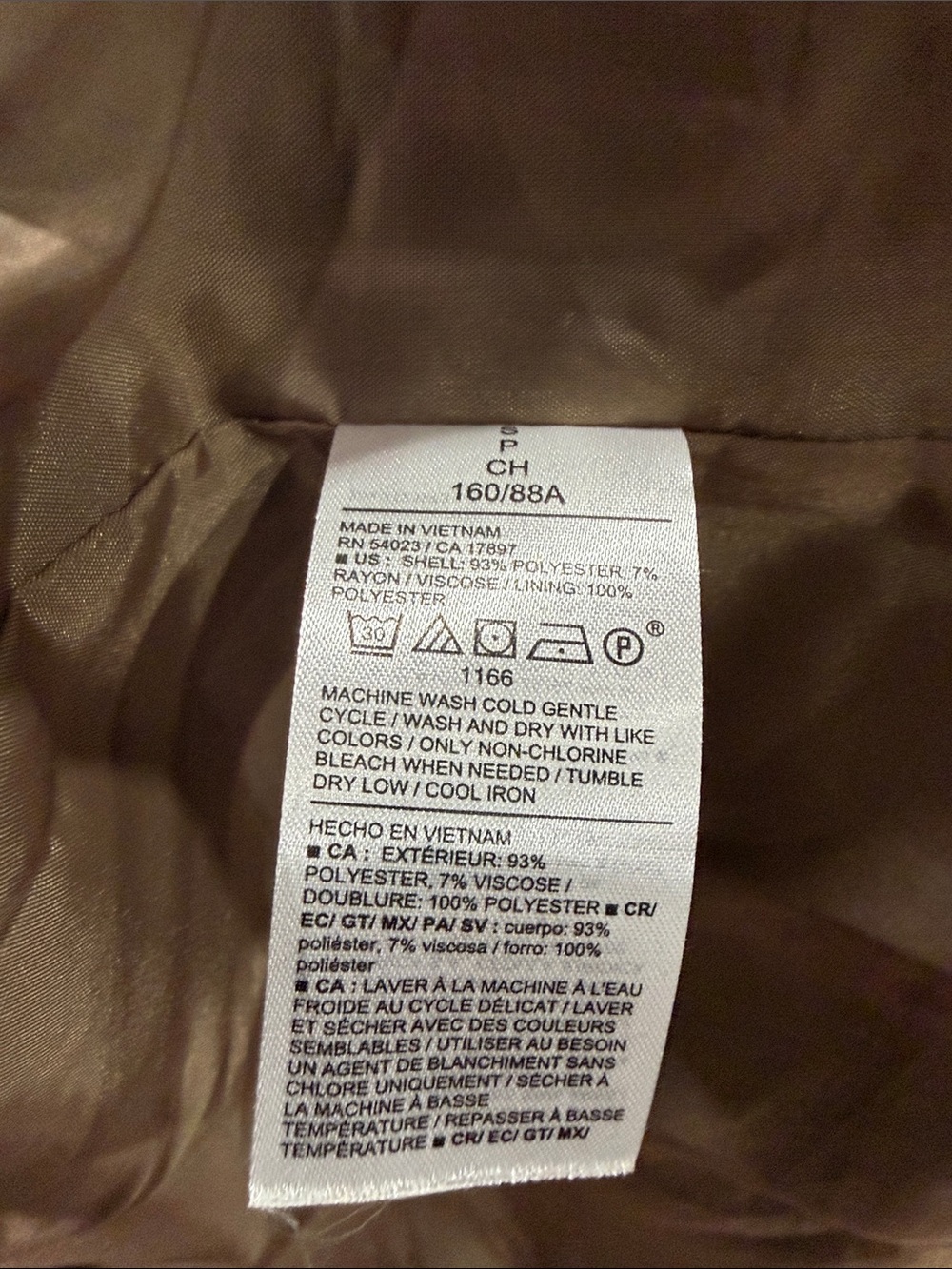 Old Navy Womens Camel Brown Pea Coat - Picture 5 of 5